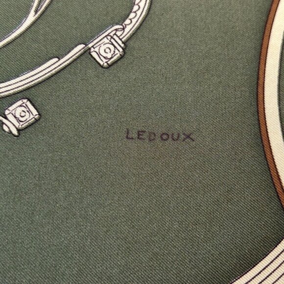 Vintage Hermes Springs Green Tones Silk Scarf designed by Phillipe Ledoux - Picture 13 of 16